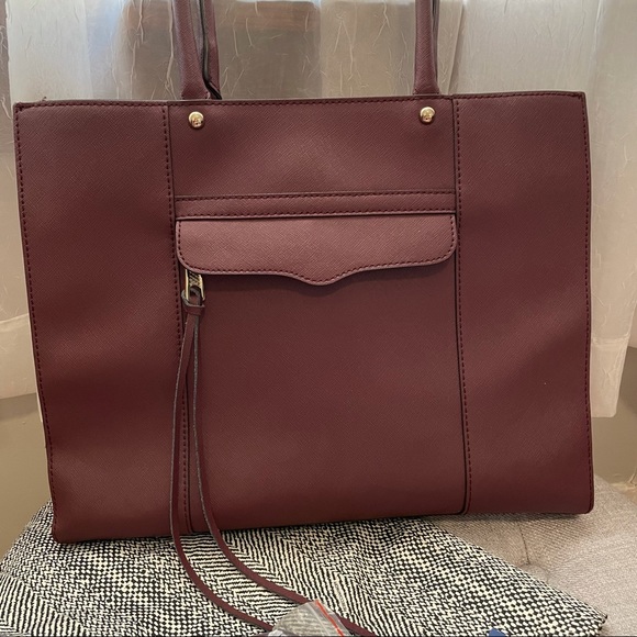 Rebecca Minkoff Medium MAB Tote Black Cherry - Picture 7 of 15